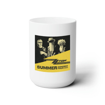 ZZ Top 2023 Tour White Ceramic Mug 15oz Sublimation With BPA Free