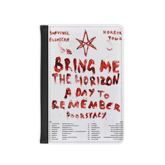 Bring Me The Horizon Survival Horror European Tour 2023 PU Faux Leather Passport Black Cover Wallet Holders Luggage Travel