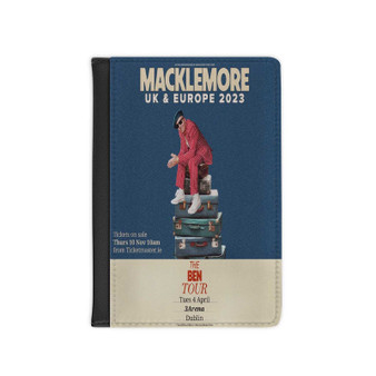 Macklemore 2023 Tour PU Faux Leather Passport Black Cover Wallet Holders Luggage Travel