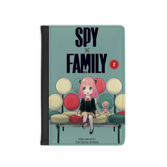 Spy X Family Anime Series PU Faux Leather Passport Black Cover Wallet Holders Luggage Travel