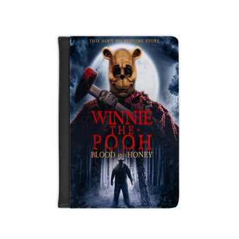 Winnie the Pooh Blood and Honey PU Faux Leather Passport Black Cover Wallet Holders Luggage Travel