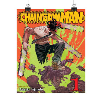 Chainsaw Man Art Print Satin Silky Poster for Home Decor