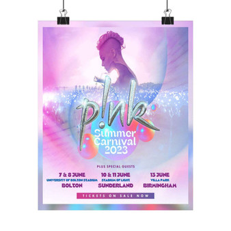 Pink 2023 Tour Art Print Satin Silky Poster for Home Decor