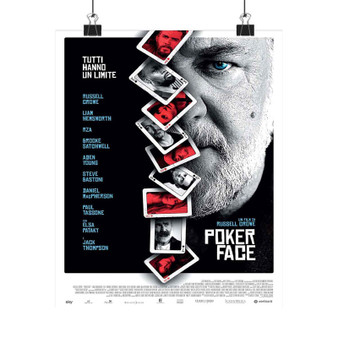 Poker Face Art Print Satin Silky Poster for Home Decor