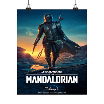 Star Wars Mandalorian The Mandalorian Art Print Satin Silky Poster for Home Decor