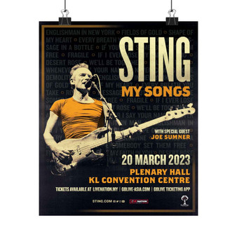 Sting 2023 Tour Art Print Satin Silky Poster for Home Decor