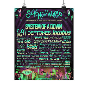 System of A Down 2023 Tour Art Print Satin Silky Poster for Home Decor