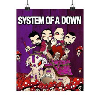 System of a Down Mushroom Art Print Satin Silky Poster for Home Decor