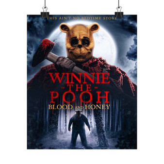 Winnie the Pooh Blood and Honey Art Print Satin Silky Poster for Home Decor