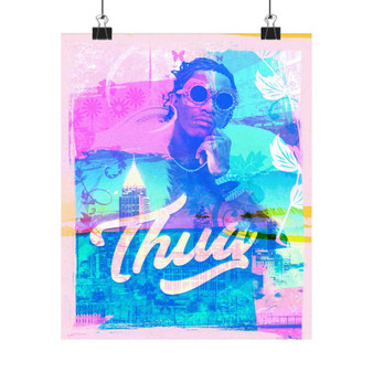 Young Thug Art Print Satin Silky Poster for Home Decor