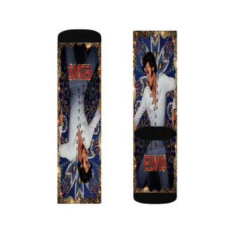 Elvis 2022 Poster Polyester Sublimation Socks Unisex Regular Fit White