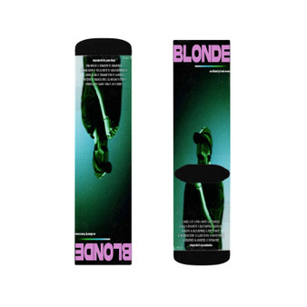 Frank Ocean Blonde Album Polyester Sublimation Socks Unisex Regular Fit White