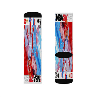 NBA 2K22 Polyester Sublimation Socks Unisex Regular Fit White