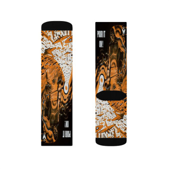 Pour It On Polyester Sublimation Socks Unisex Regular Fit White