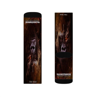 Transformers Rise of the Beasts Polyester Sublimation Socks Unisex Regular Fit White