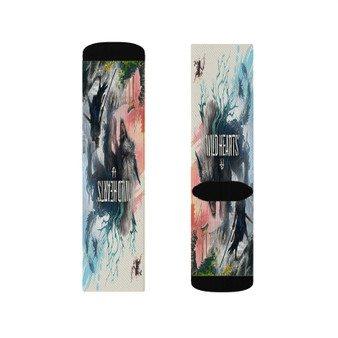 Wild Hearts Polyester Sublimation Socks Unisex Regular Fit White