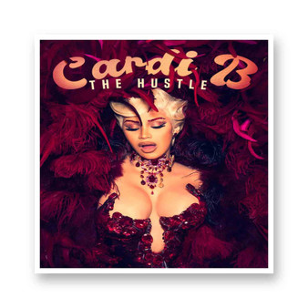 Cardi B The Hustle White Transparent Vinyl Glossy Kiss-Cut Stickers