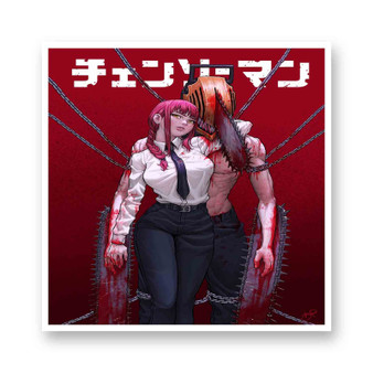 Chainsaw Man Makima White Transparent Vinyl Glossy Kiss-Cut Stickers