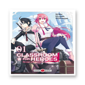 Classroom For Heroes White Transparent Vinyl Glossy Kiss-Cut Stickers