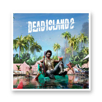 Dead Island 2 White Transparent Vinyl Glossy Kiss-Cut Stickers