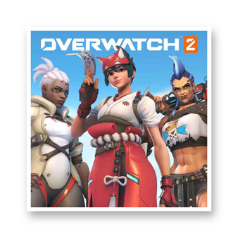 Overwatch 2 Games White Transparent Vinyl Glossy Kiss-Cut Stickers