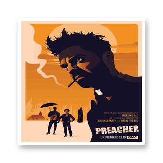 Preacher White Transparent Vinyl Glossy Kiss-Cut Stickers