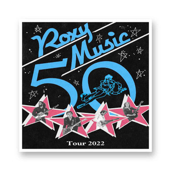 Roxy Music Tour White Transparent Vinyl Glossy Kiss-Cut Stickers