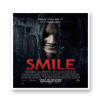 Smile Movie White Transparent Vinyl Glossy Kiss-Cut Stickers