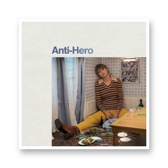 Taylor Swift Anti Hero White Transparent Vinyl Glossy Kiss-Cut Stickers