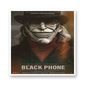 The Black Phone White Transparent Vinyl Glossy Kiss-Cut Stickers