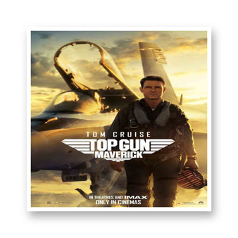 Top Gun Maverick White Transparent Vinyl Glossy Kiss-Cut Stickers