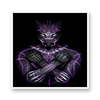 Wakanda Forever Black Panther White Transparent Vinyl Glossy Kiss-Cut Stickers