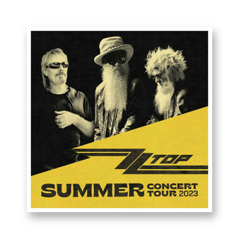 ZZ Top 2023 Tour White Transparent Vinyl Glossy Kiss-Cut Stickers