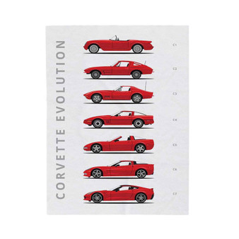 Corvette Evolution Polyester Bedroom Family Velveteen Plush Blanket
