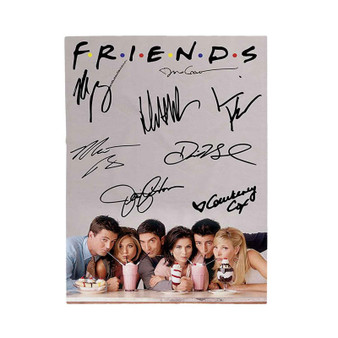 Friends Poster Signed By Cast Polyester Bedroom Family Velveteen Plush Blanket