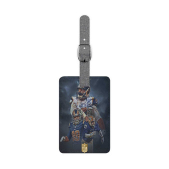 Aaron Donald LA Rams Saffiano Polyester Rectangle White Luggage Tag