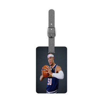 Aaron Gordon Saffiano Polyester Rectangle White Luggage Tag