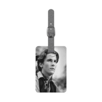 Christian Bale Young Saffiano Polyester Rectangle White Luggage Tag