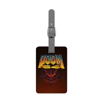 DOOM 64 Saffiano Polyester Rectangle White Luggage Tag