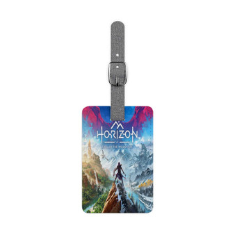 Horizon Call of the Mountain Saffiano Polyester Rectangle White Luggage Tag