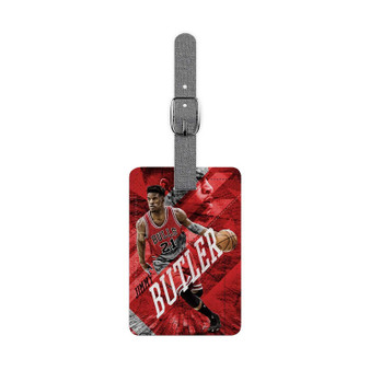 Jimmy Butler Miami Heat Saffiano Polyester Rectangle White Luggage Tag