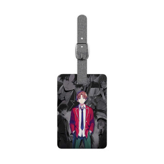 Kiyotaka Ayanokouji Saffiano Polyester Rectangle White Luggage Tag