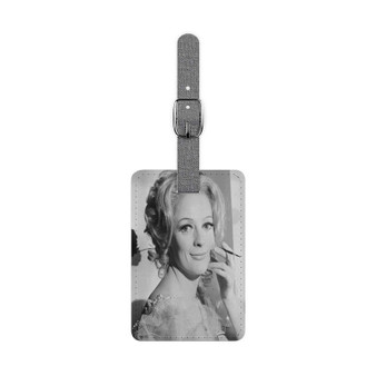 Maggie Smith Saffiano Polyester Rectangle White Luggage Tag