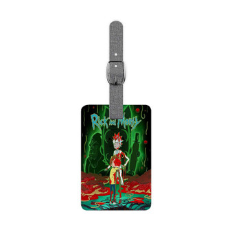 Rick and Morty Season 7 Saffiano Polyester Rectangle White Luggage Tag