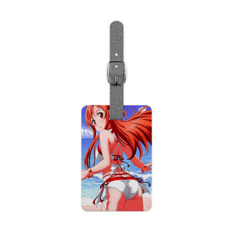 Asuna Sword Art Online Sexy Saffiano Polyester Rectangle White Luggage Tag