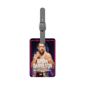 Bryan Danielson AEW Saffiano Polyester Rectangle White Luggage Tag