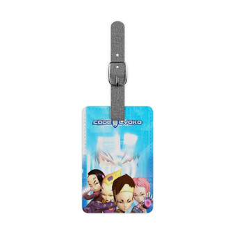 Code Lyoko Saffiano Polyester Rectangle White Luggage Tag