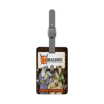 Doraleous and Associates The Series Saffiano Polyester Rectangle White Luggage Tag