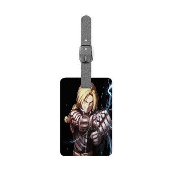 Edward Elric Fullmetal Alchemist Saffiano Polyester Rectangle White Luggage Tag