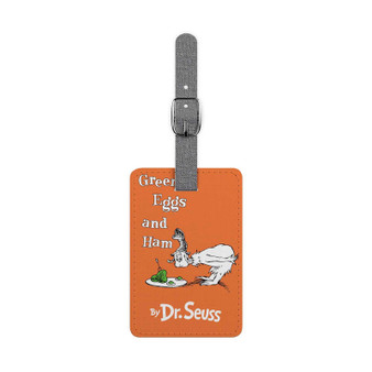 Green Eggs and Ham Dr Seuss Saffiano Polyester Rectangle White Luggage Tag